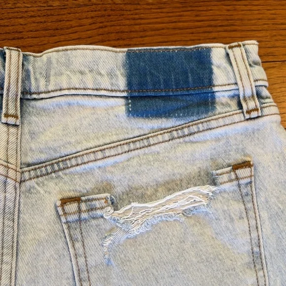 Light Wash Distressed Denim Women’s Shorts - Picture 5 of 5